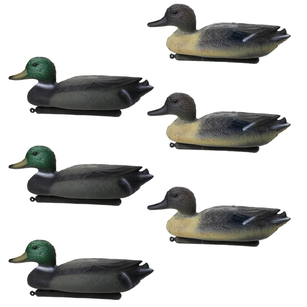 6 Pcs 3D Duck Decoy Floating Lure with Keel for Outdoor Hunting Fishing Accessories Realistic Bird Float on The Water