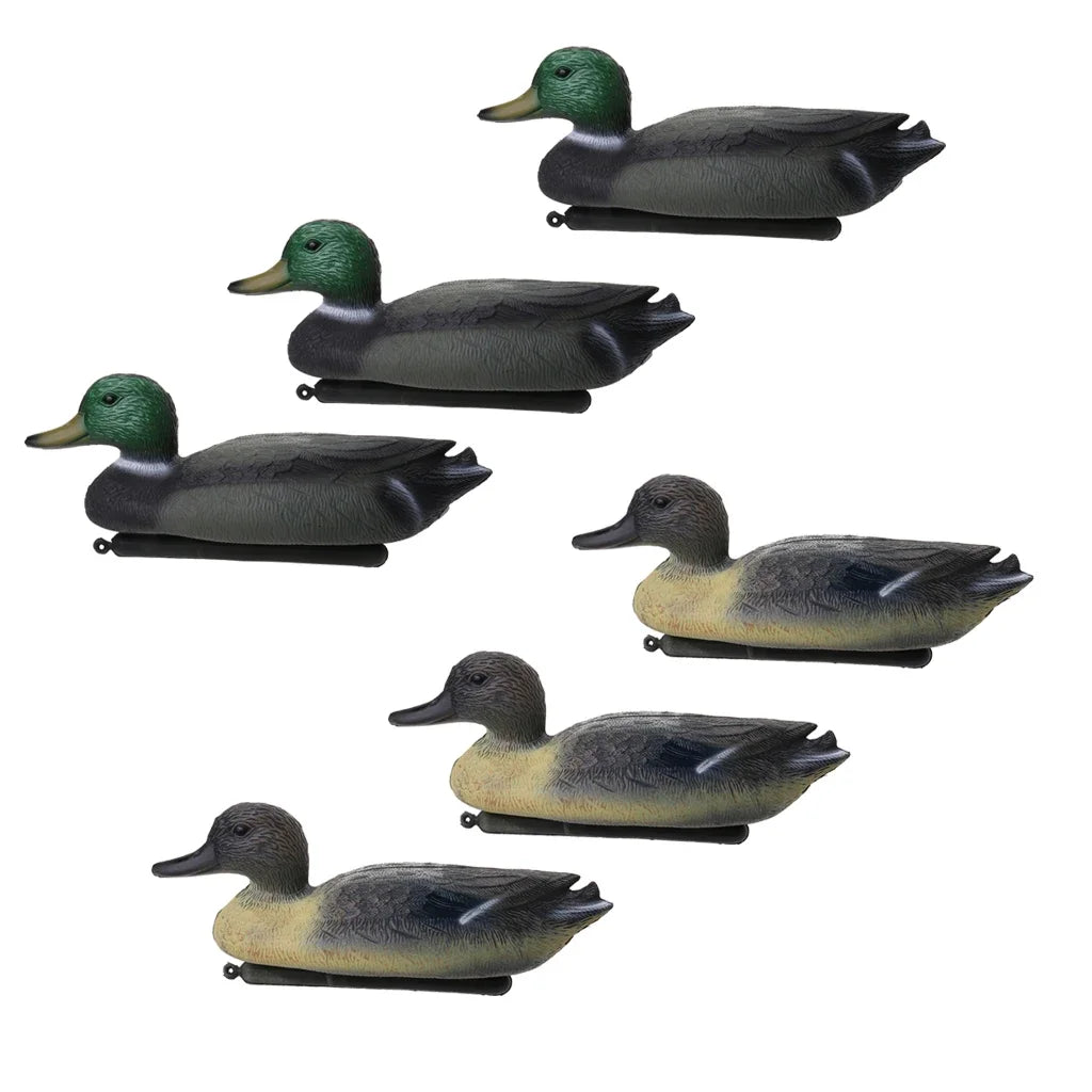 6 Pcs 3D Duck Decoy Floating Lure with Keel for Outdoor Hunting Fishing Accessories Realistic Bird Float on The Water